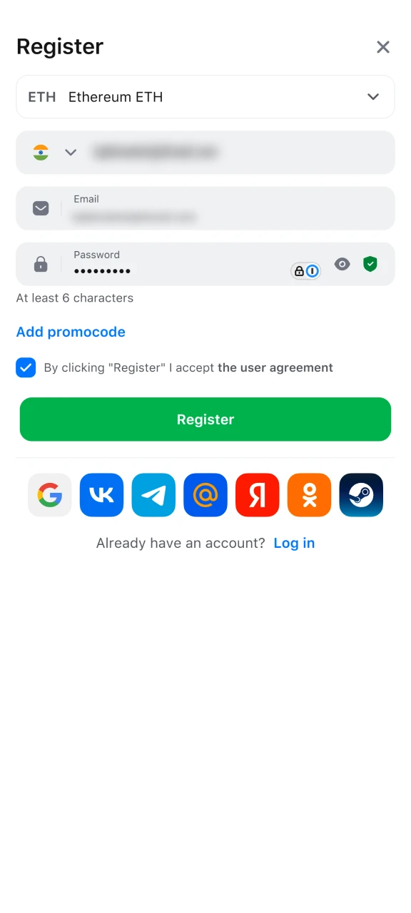 Fill out the registration form.