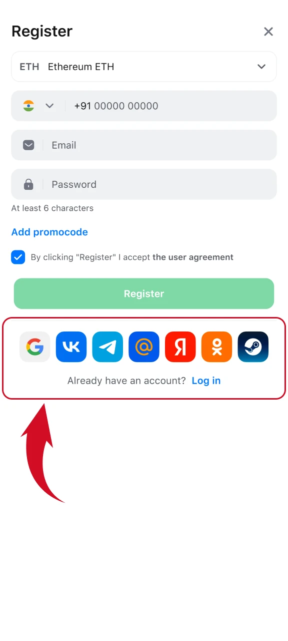 Choose the registration method that is convenient for you.