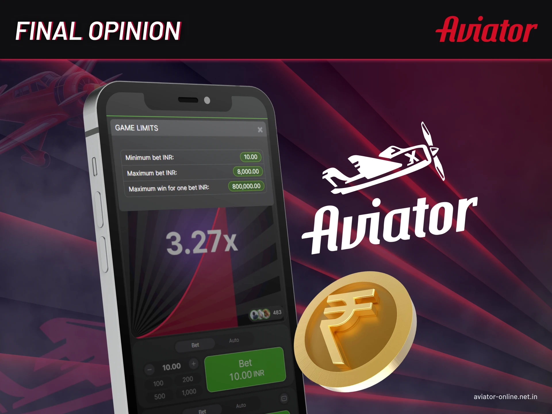 Our final opinion about deposit in Aviator game.