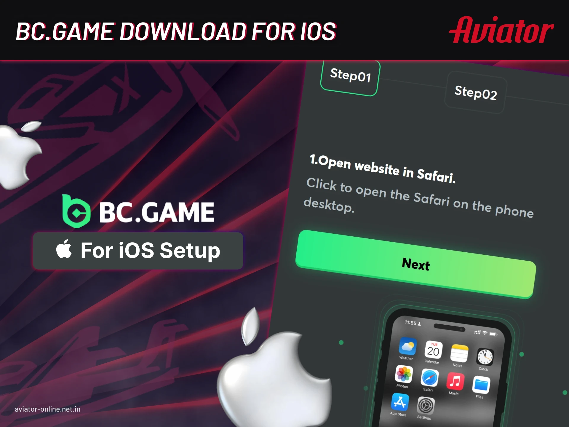 Step-by-step instructions for installing the BC Game app on your iOS device.