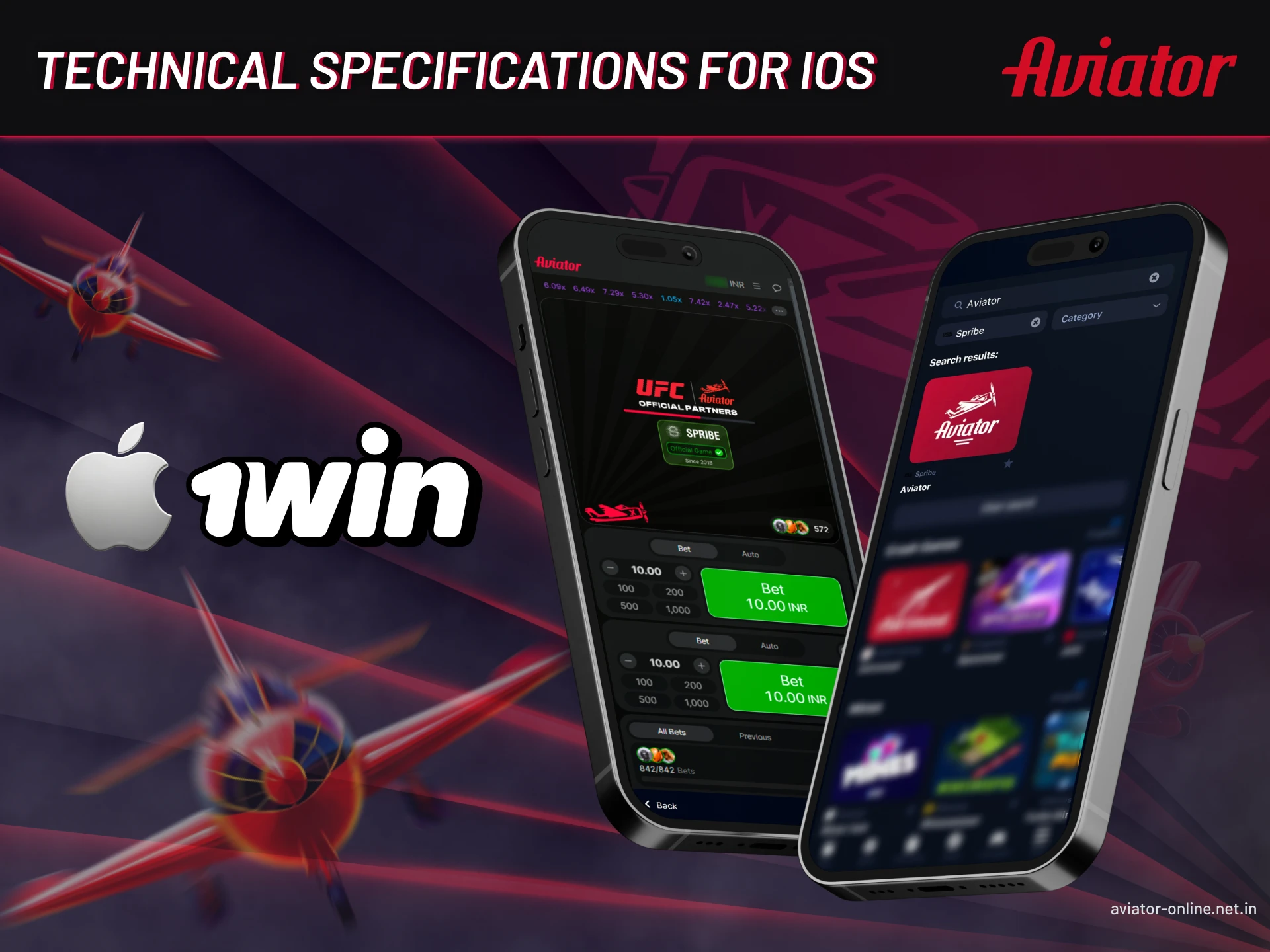 Technical specifications for iOS.