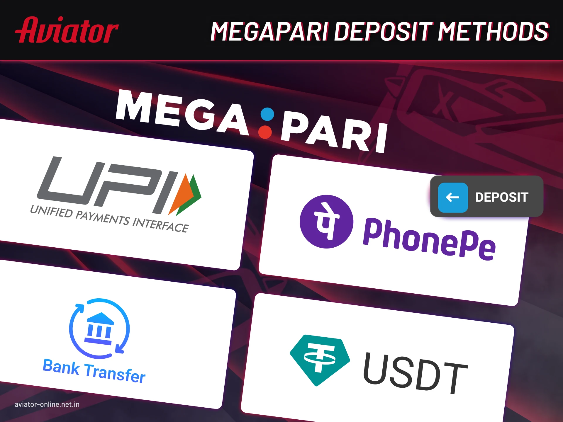 Choose one of the Megapari deposit methods that you like.