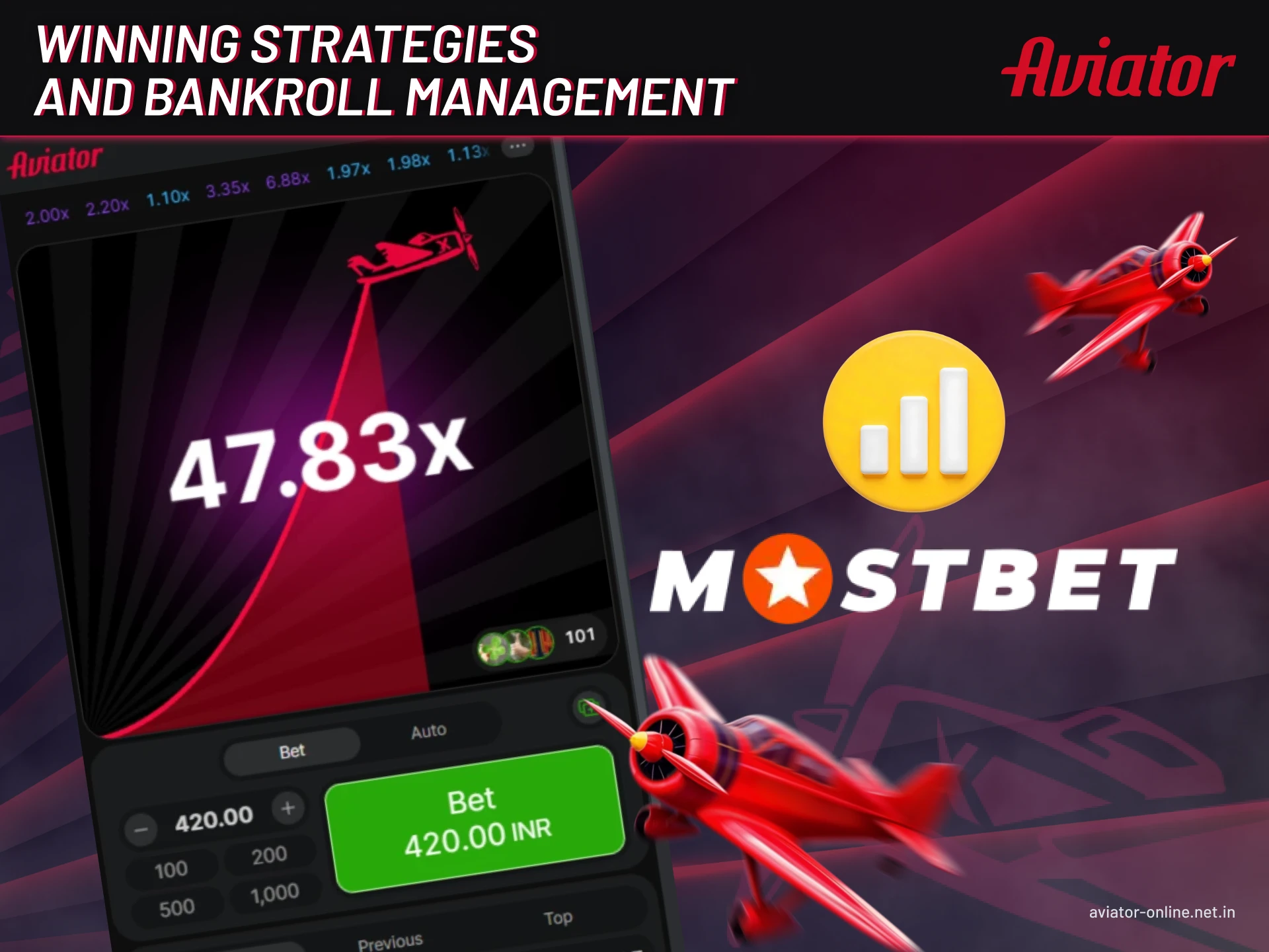 Learn the strategies of Aviator and win more often.