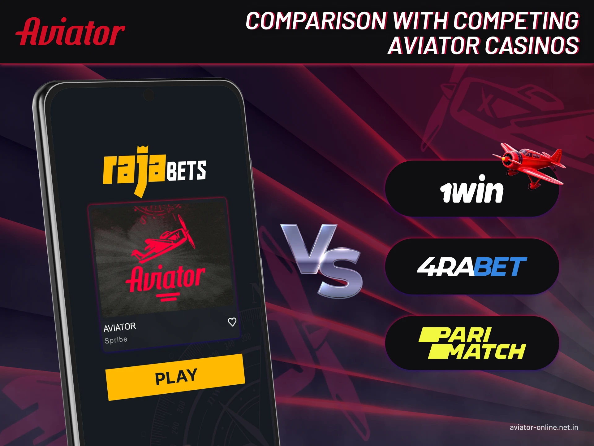 Comparison with competing Aviator casinos.