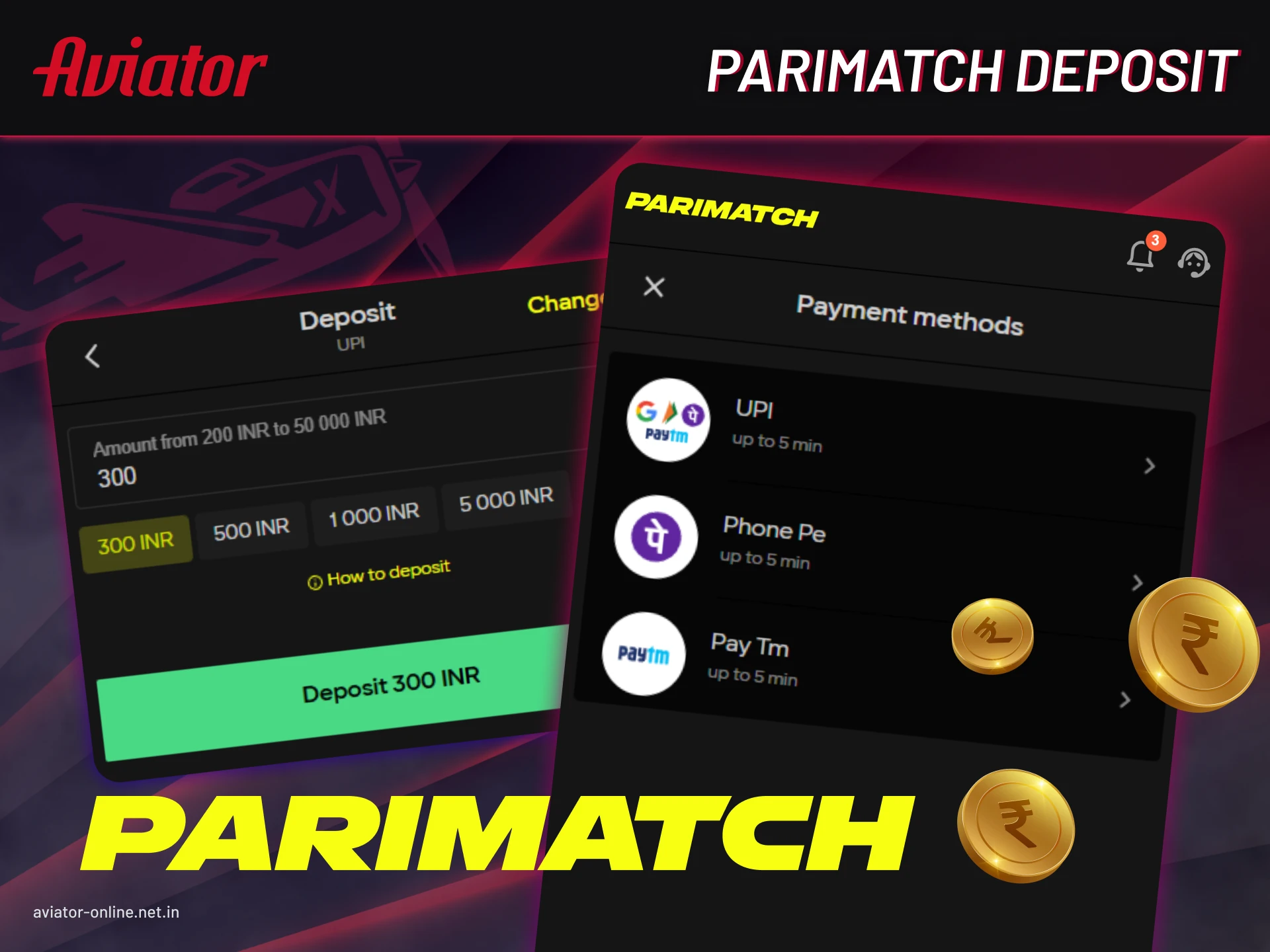 Learn everything about the Parimatch deposit.